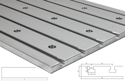 Cast aluminium T-slot plate 6040 "Tiny"