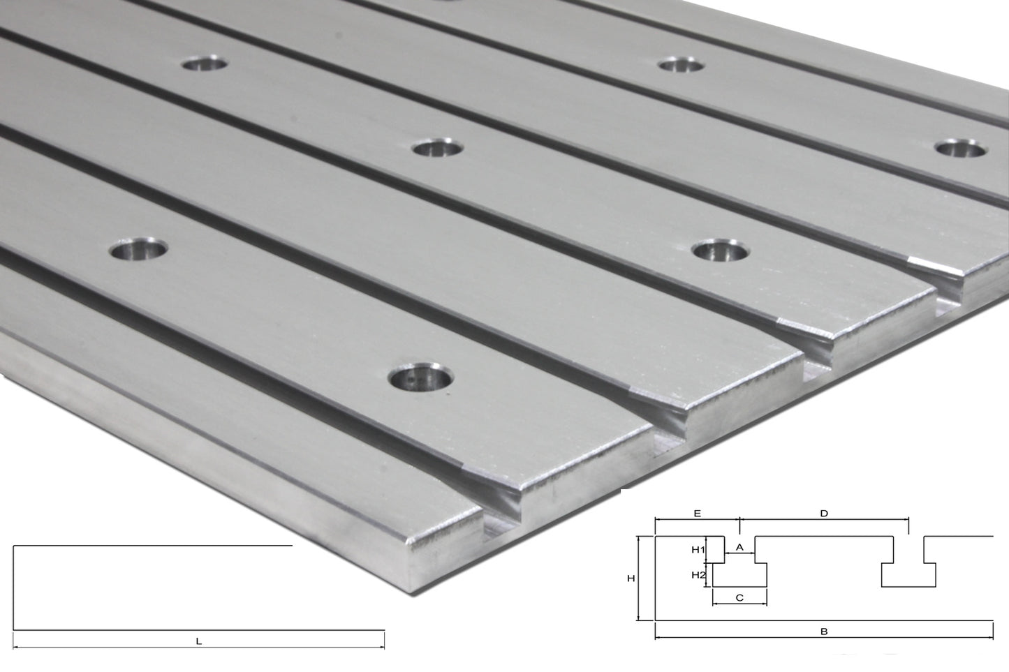 Cast aluminium T-slot plate 10060 "Tiny"