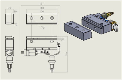 Pneumatic clamp PS-150-AL