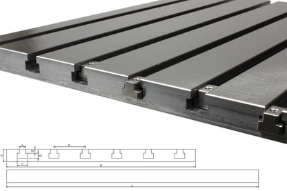 Steel T-slot plate 5050