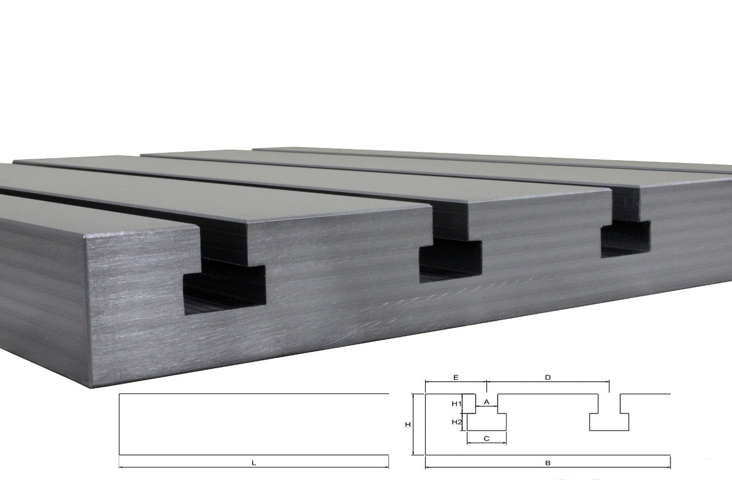 Steel T-slot plate 18080 "Big Block"